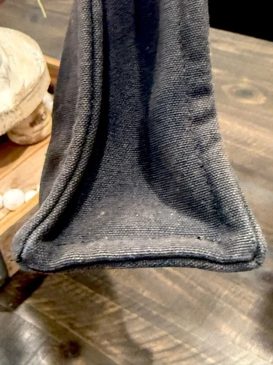 Hermes Black Canvas Tote Bag - Picture 3 of 8